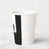 Monogram Schwarz-weiß Create Custom Gift Pappbecher (Links)