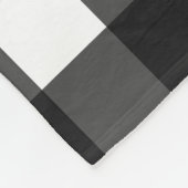 Monogram Schwarz-weiß Gingham Pattern Fleecedecke (Ecke)