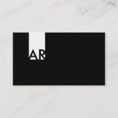 Monogram Schwarz-weiß Modern Business Card Visitenkarte (Rückseite)