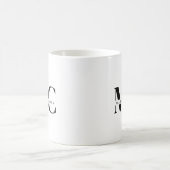 Monogram Schwarz-weiß Modernes Minimalistisches El Kaffeetasse (Mittel)