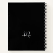Monogram Schwarz-weiß Personal Notizblock (Rückseite)