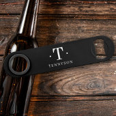 Monogram Schwarz-weiß Stylish Modernes Minimalisti Speed Flaschenöffner