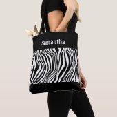 Monogram Schwarz-weiß Zebra Drucktasche Tasche (Von Nahem)