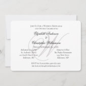 Monogram Schwarz-weiße Silver Wedding Probe Einladung (Vorderseite)