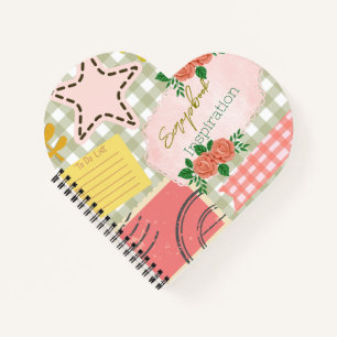 Monogram Scrapbook Inspiration Modernes Retro Rosa Notizblock