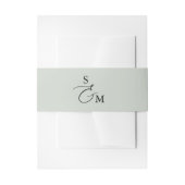 Monogram Script Ampersand Elegant Einladungsbanderole (Vorderseite Beispiel)