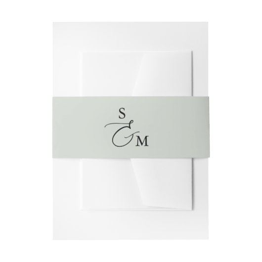 Monogram Script Ampersand Elegant Einladungsbanderole (Vorderseite Beispiel)