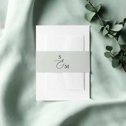 Monogram Script Ampersand Elegant Einladungsbanderole