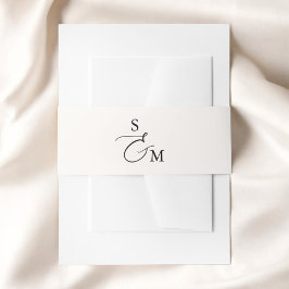 Monogram Script Ampersand Elegant Einladungsbanderole