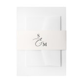 Monogram Script Ampersand Elegant Einladungsbanderole (Vorderseite Beispiel)