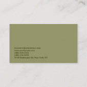 Monogram Script Beige Makeup Artist Business Card Visitenkarte (Rückseite)