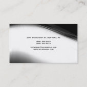 Monogram Script Black Red Consultant Business Card Visitenkarte (Rückseite)