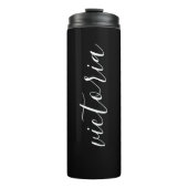 Monogram Script Black Therbler Thermosbecher (Vorderseite)