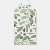 Monogram Script-Foto für die Aquarellfarben-Weihna Geschenkanhänger (Rückseite)