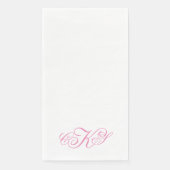 Monogram Script Guest Bath Paper Handtücher Serviette (Vorderseite)