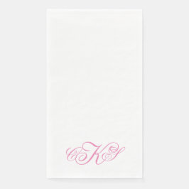 Monogram Script Guest Bath Paper Handtücher Serviette