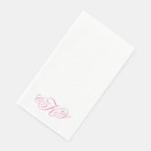 Monogram Script Guest Bath Paper Handtücher Serviette (Ecke)
