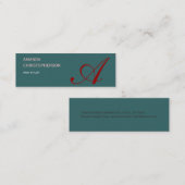 Monogram Script Hair Stylist Business Card Mini Visitenkarte (Vorne/Hinten)