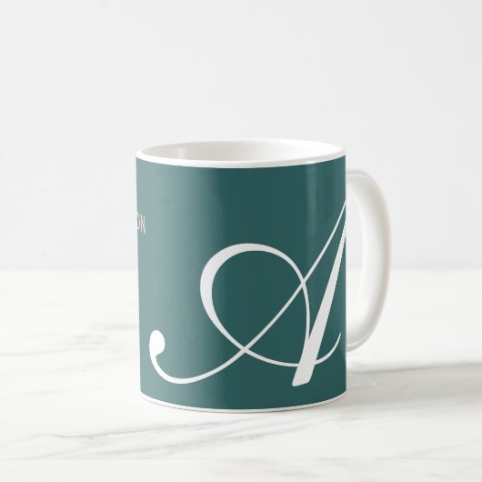 Monogram Script Hair Stylist Kaffeetasse (VorderseiteRechts)
