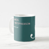 Monogram Script Hair Stylist Kaffeetasse (Vorderseite Links)