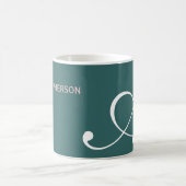 Monogram Script Hair Stylist Kaffeetasse (Mittel)