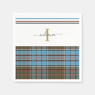 Monogram Script Kariert Tartan Clan Anderson Party Serviette