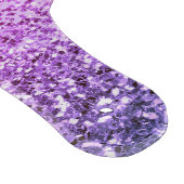 Monogram Script Lila Glitzer Girenname Schneidebrett (Ecke)