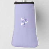 Monogram Script Lila Lavendel Golf Headcover (Rotieren 90)