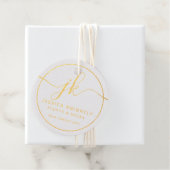 Monogram Script Logo Gold Forecorder Geschenkanhänger (Mit Box)