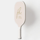 Monogram Script Modern Girl Pickleball Schläger (Links)