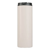 Monogram Script Modern Stylish Simple Blush Pink Thermosbecher (Rückseite)