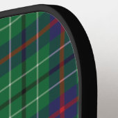 Monogram Script Name Classic Kariert Green Tartan Pickleball Schläger (Linke Seite)