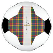 Monogram Script Name Kariert Clan Buchanan Tartan Fußball (Gedreht)