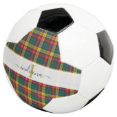 Monogram Script Name Kariert Clan Buchanan Tartan Fußball (Dreiviertel)