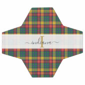 Monogram Script Name Kariert Clan Buchanan Tartan Fußball (Flach)