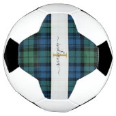 Monogram Script Name Kariert Clan Campbell Tartan Fußball (Gedreht)