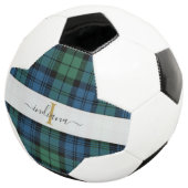 Monogram Script Name Kariert Clan Campbell Tartan Fußball (Dreiviertel)