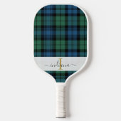 Monogram Script Name Kariert Clan Campbell Tartan Pickleball Schläger (Vorderseite)