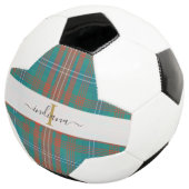 Monogram Script Name Kariert Clan Wilson Tartan Fußball (Dreiviertel)