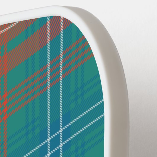 Monogram Script Name Kariert Clan Wilson Tartan Pickleball Schläger (Linke Seite)