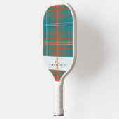 Monogram Script Name Kariert Clan Wilson Tartan Pickleball Schläger (Links)
