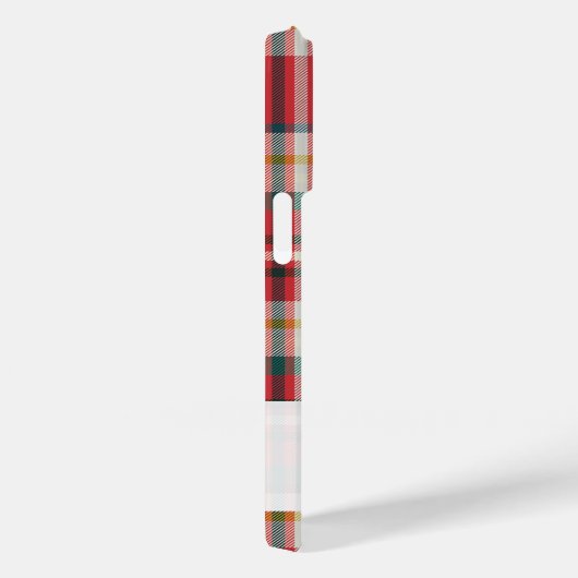 Monogram Script Name Kariert Red Pattern Rustic Case-Mate iPhone Hülle (Rückseite / Rechts)