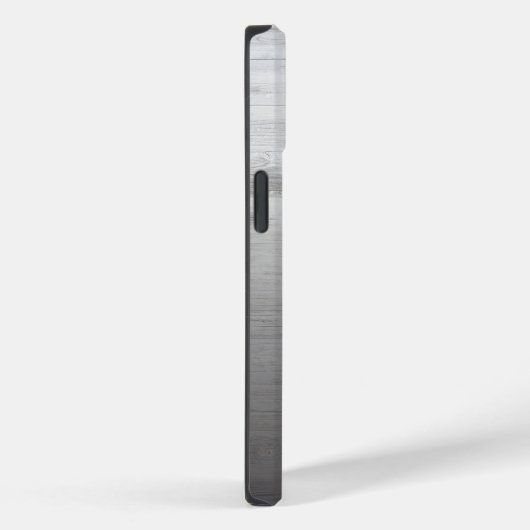 Monogram Script Name Rustic Printed Gray Wood Case-Mate iPhone Hülle (Rückseite / Rechts)