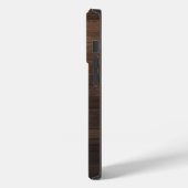 Monogram Script Name Rustic Printed Wood Case-Mate iPhone Hülle (Rückseite / Links)