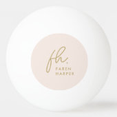 Monogram Script Personalisiert Name Blindfarben Ro Tischtennisball (Vorderseite)