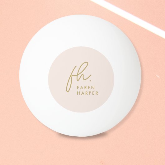 Monogram Script Personalisiert Name Blindfarben Ro Tischtennisball
