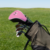 Monogram Script Pink Driver Golf Head Cover Headcover (In SItu)