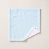 Monogram Script Signature Pastell Blue Badhandtuch Set (Waschlappen)