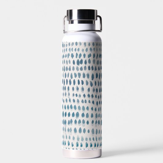 Monogram Seaglass Pattern Ocean Trinkflasche (Rückseite)