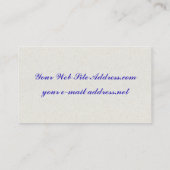 Monogram Sealing Wax Blue Visitenkarte (Rückseite)